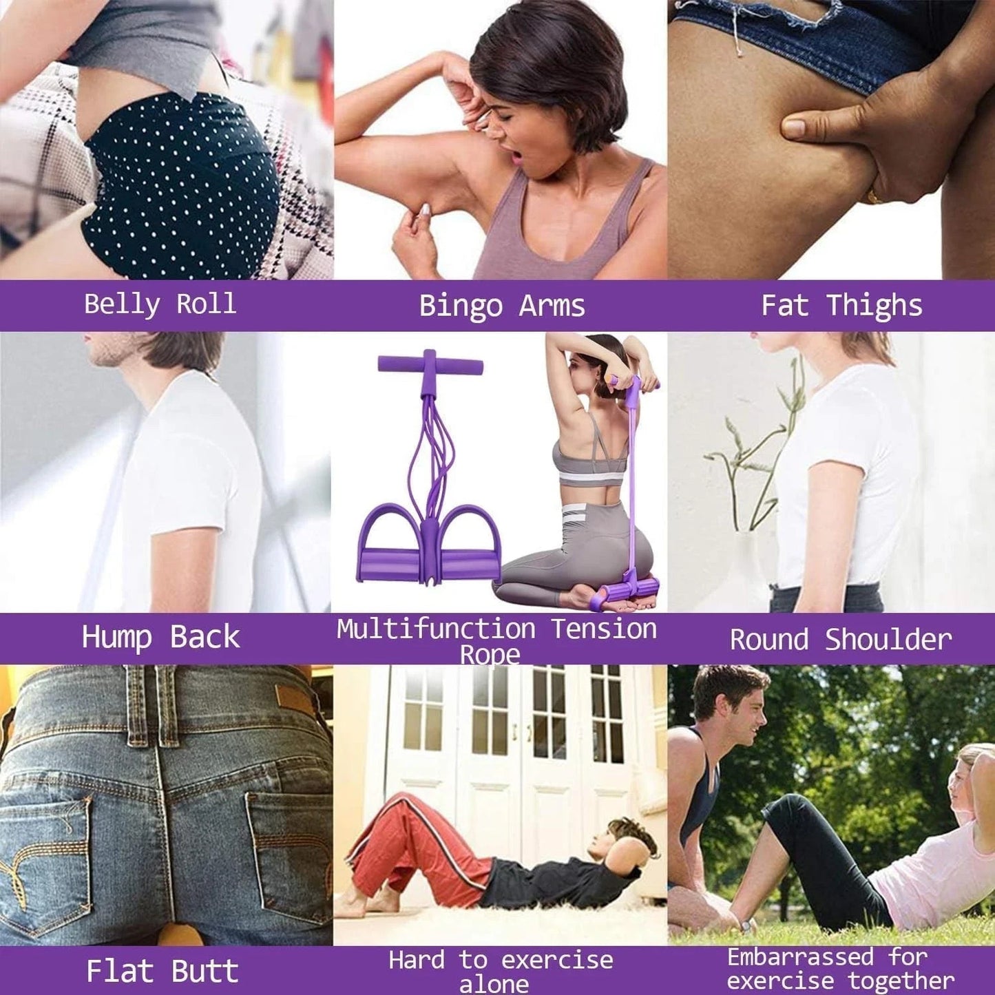 21 Fitness Resistance Bands-6 Tube Pedal Ankle Puller 2025 Upgrade Stretch Bands