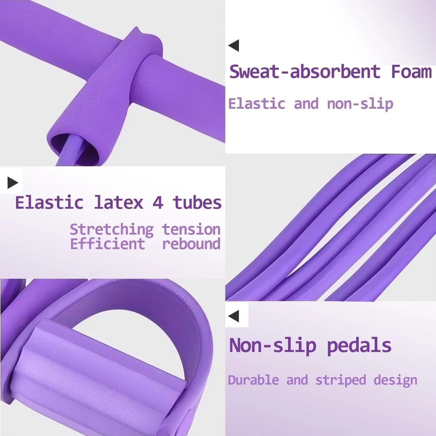 21 Fitness Resistance Bands-6 Tube Pedal Ankle Puller 2025 Upgrade Stretch Bands