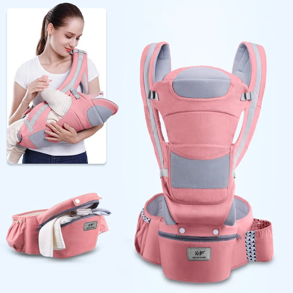 Ergonomic Baby Carrier Backpack with Hip-seat – Comfortable Wrap Sling for Newborns & Toddlers Travel & Everyday Use