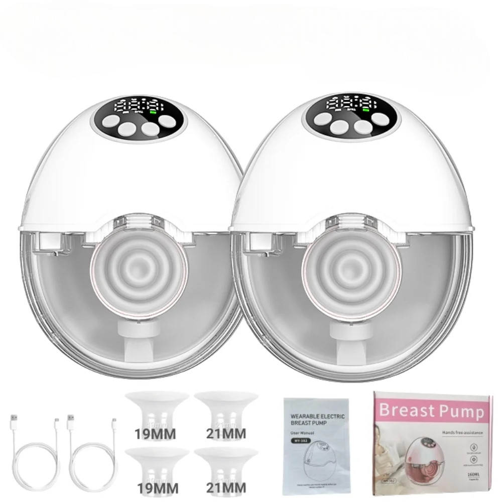 Wireless Wearable Electric Breast Pump — BPA-Free, Hands-Free, with Heating & UV Sterilizing Lid