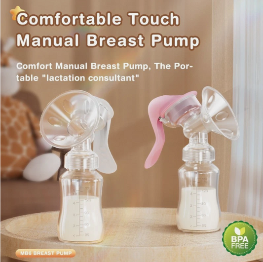 Dr. Isla Manual Breast Pump with Baby Bottle – Gentle Suction, Easy Milk Expression, Breastfeeding & Feeding Bottle Set
