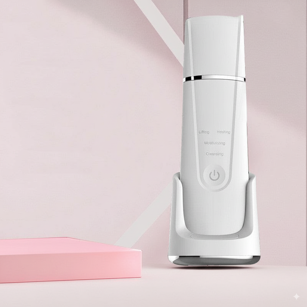 Ultrasonic Face Cleaner & Skin Scrubber – Wireless Charging Facial Massager for Deep Cleansing, Lifting & Toning