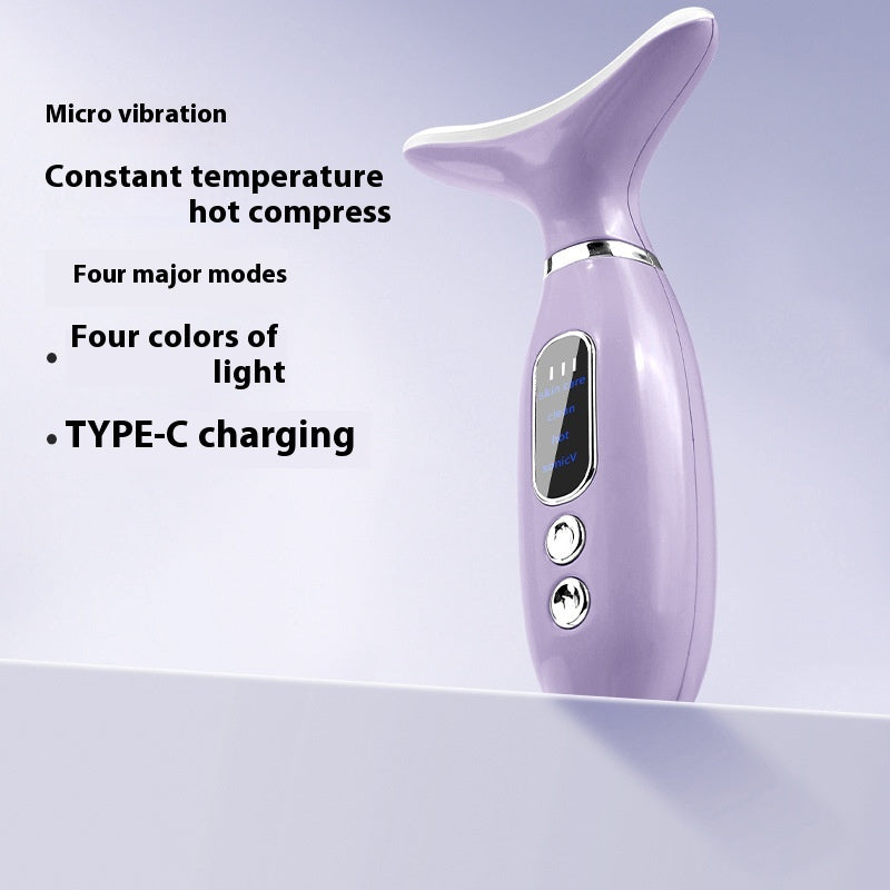 Electroplating Neck Beauty Instrument Vibration Hot Compress V Face Beauty Instrument