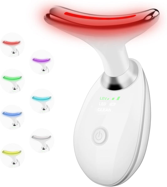 7-Color LED Facial Massager for Face & Neck – Portable Beauty Tool for Youthful, Radiant Skin