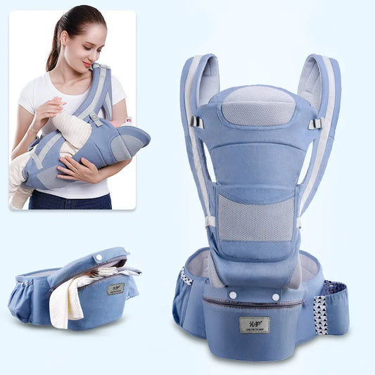 Ergonomic Baby Carrier Backpack with Hip-seat – Comfortable Wrap Sling for Newborns & Toddlers Travel & Everyday Use