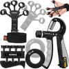 6-in-1 Grip Strength Trainer Kit – Hand Grip Strengthener, Finger Exerciser, Forearm Workout Ring & Extension Bands for Muscle Building & Injury Recovery