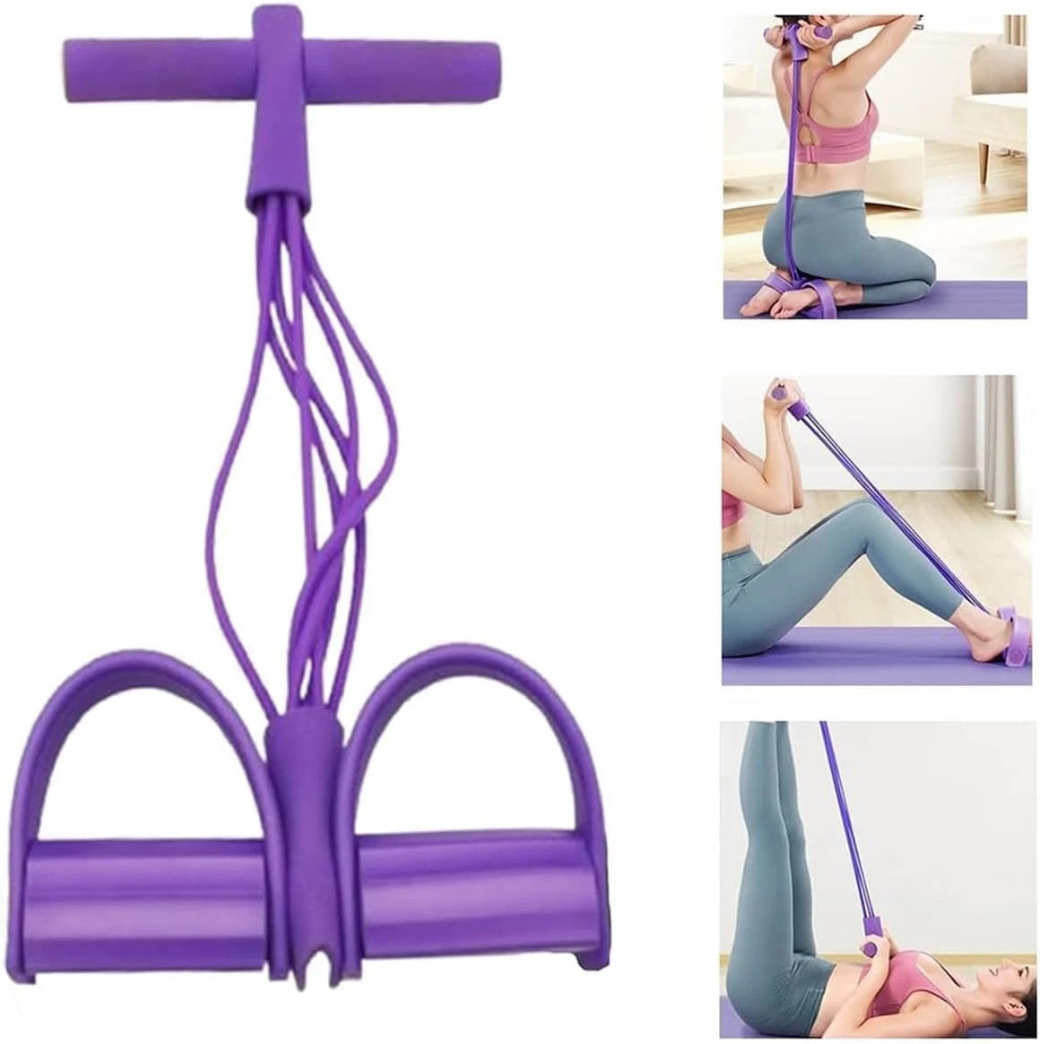 21 Fitness Resistance Bands-6 Tube Pedal Ankle Puller 2025 Upgrade Stretch Bands