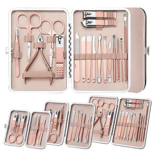 Professional Nail Clippers & Pedicure Set – Scissors, Dead Skin Pliers, Ear Spoon, Nail Cutting Pliers, Pedicure Knife & Nail Groove Trimmers