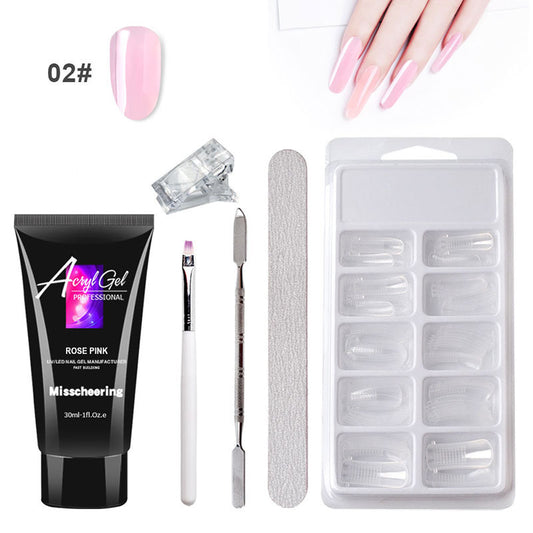 Painless Crystal Gel Nail Extension Set – Quick-Model Gel for Effortless Nail Art, No Paper Holder Needed