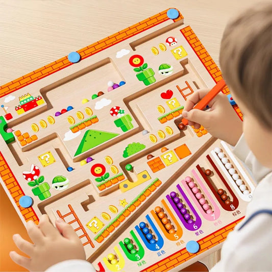 Children's Magnetic Maze Ball – Early Education Logic & Concentration Training Puzzle for Ages 3-4