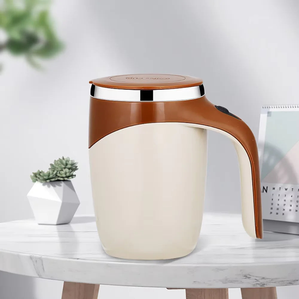 Self Stirring Coffee Mug – Magnetic Auto Stirring Cup | 304 Stainless Steel Electric Mixing Mug for Coffee, Milk, Tea & Hot Drinks