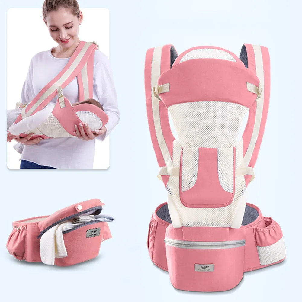 Ergonomic Baby Carrier Backpack with Hip-seat – Comfortable Wrap Sling for Newborns & Toddlers Travel & Everyday Use
