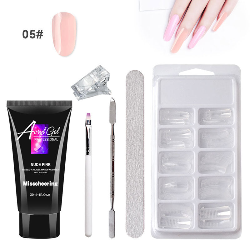 Painless Crystal Gel Nail Extension Set – Quick-Model Gel for Effortless Nail Art, No Paper Holder Needed