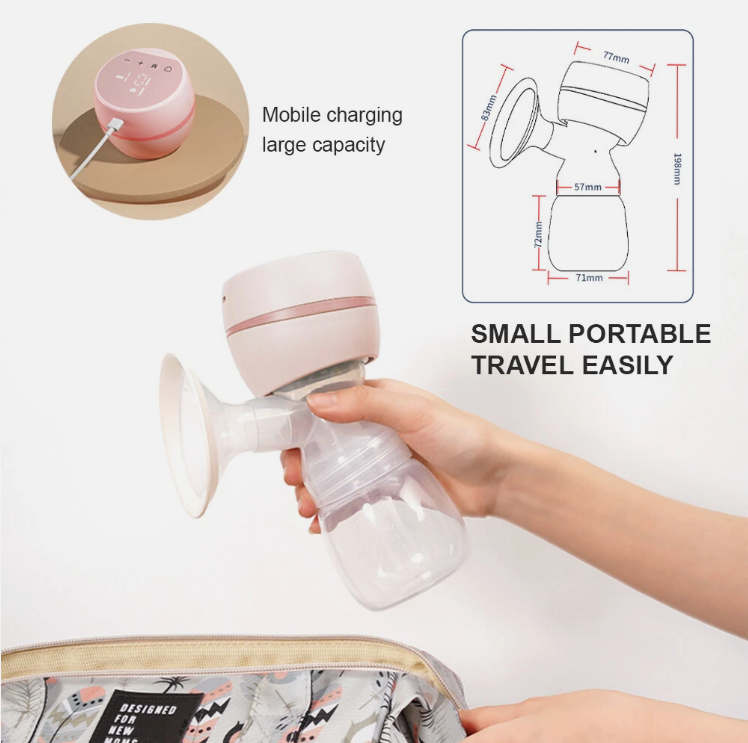 Portable Electric Breast Pump – USB Rechargeable, Silent & Hands-Free Milk Extractor, Automatic Suction for Breastfeeding Moms