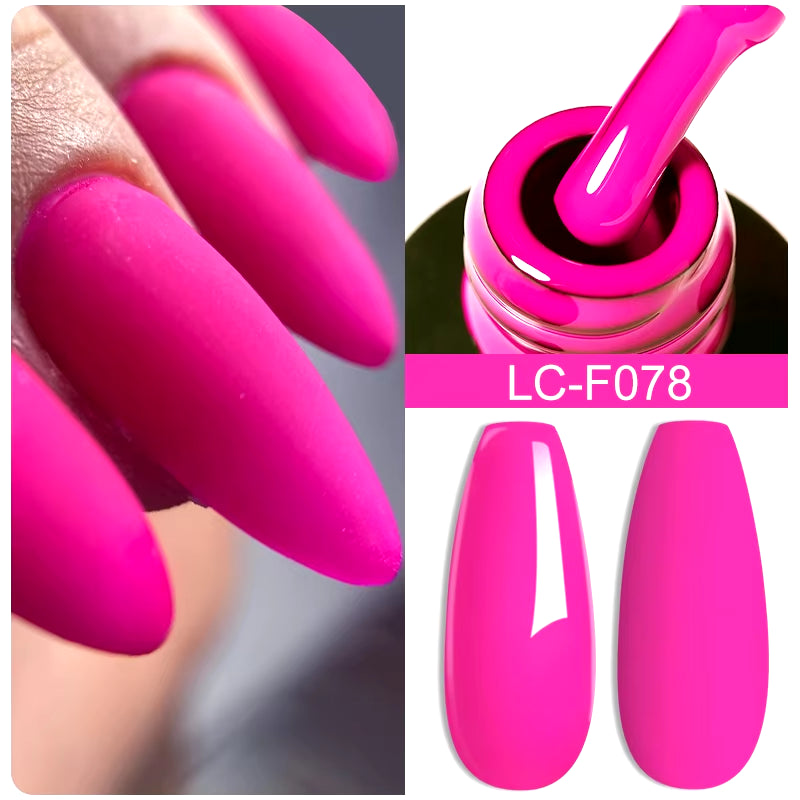 Fluorescent Nail Gel Polish Orange Red Neon Bright Color Summer Series Soak off for Manicure Nail Art UV Gel Varnish