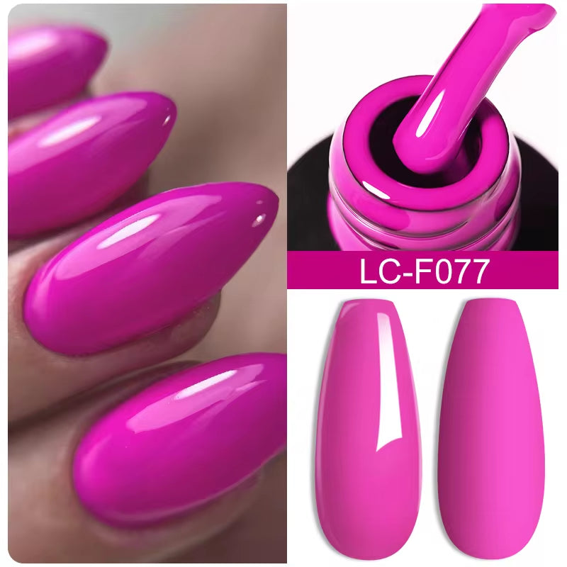Fluorescent Nail Gel Polish Orange Red Neon Bright Color Summer Series Soak off for Manicure Nail Art UV Gel Varnish