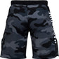 Night Camo 2.0 Fight Shorts Men'S Boxing MMA Combat BJJ Grappling Fitness Muay Thai Kickboxing No Gi (Xx-Large), Black Grey