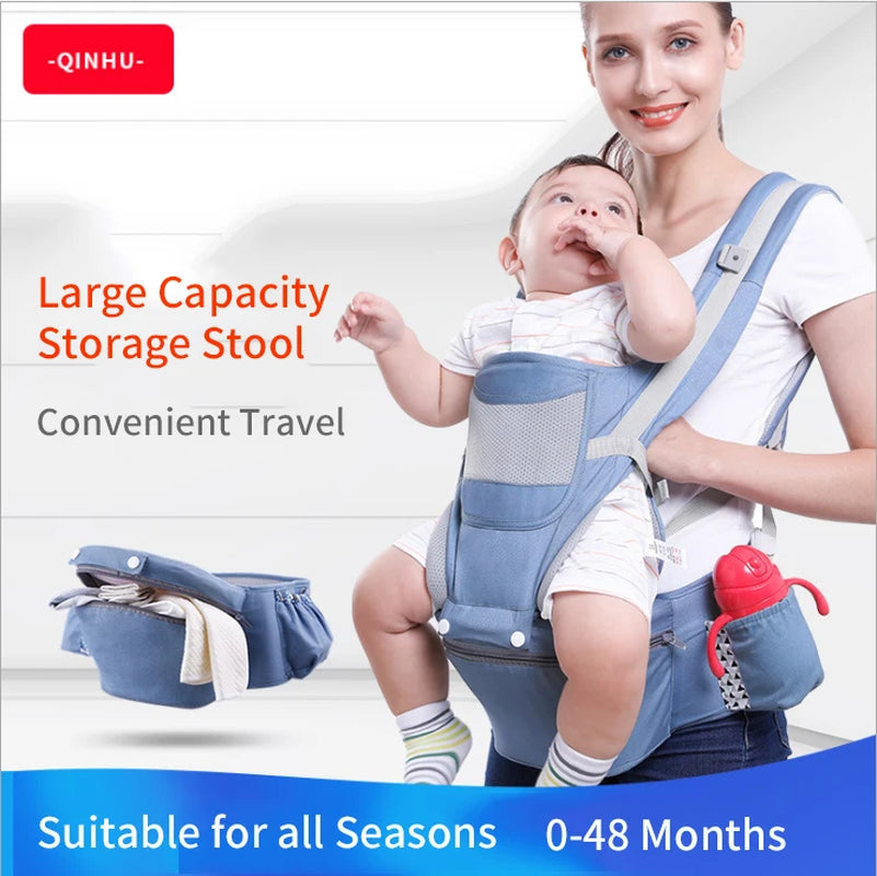 Ergonomic Baby Carrier Backpack with Hip-seat – Comfortable Wrap Sling for Newborns & Toddlers Travel & Everyday Use