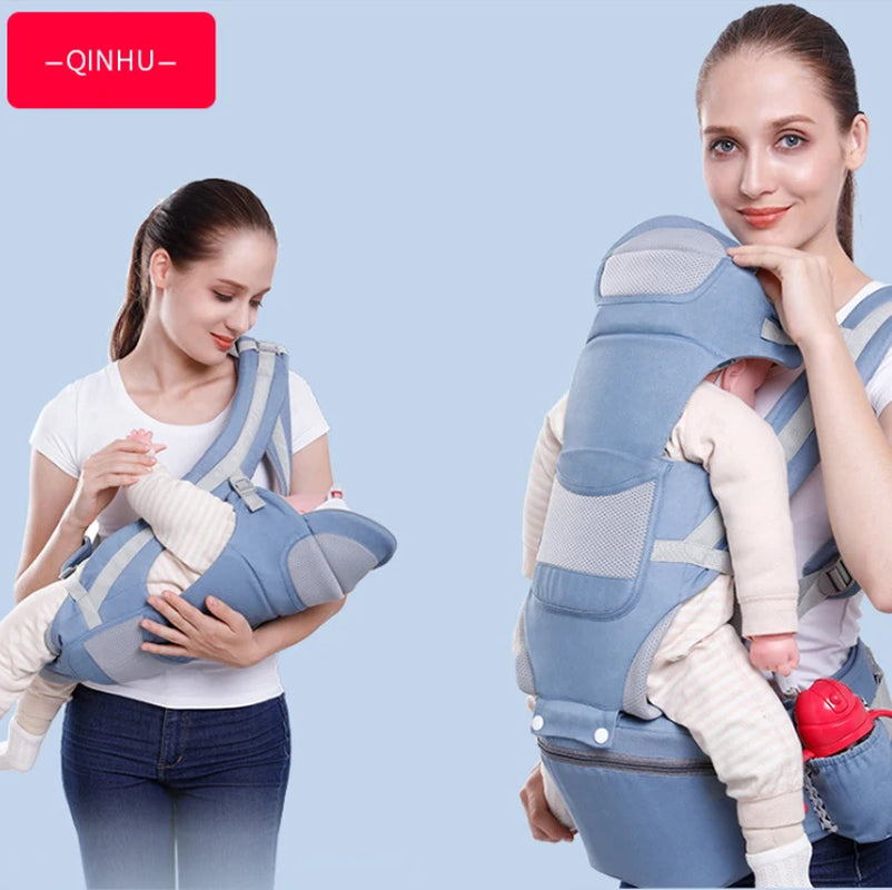 Ergonomic Baby Carrier Backpack with Hip-seat – Comfortable Wrap Sling for Newborns & Toddlers Travel & Everyday Use