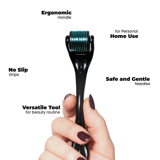 Derma Roller 540 Titanium Microneedles – 0.25mm for Hair, Beard, Face & Body Care, Men & Women