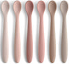 Silicone Baby Feeding Spoons (6 Pack) – Soft-Tip Training Utensils for Self-Feeding Infants & Toddlers