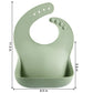 Set of 3 Silicone Baby Bibs – Soft, Waterproof & Adjustable for Boys & Girls (Brown/Blue/Green, 10–72 Months)