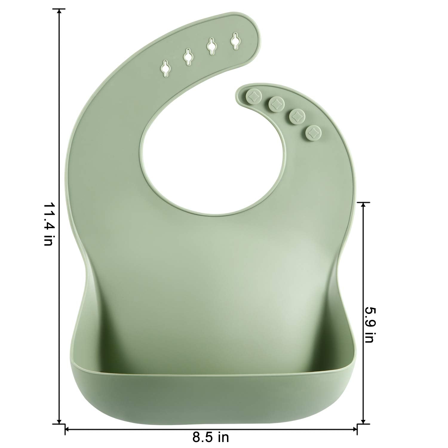 Set of 3 Silicone Baby Bibs – Soft, Waterproof & Adjustable for Boys & Girls (Brown/Blue/Green, 10–72 Months)