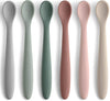 Silicone Baby Feeding Spoons (6 Pack) – Soft-Tip Training Utensils for Self-Feeding Infants & Toddlers