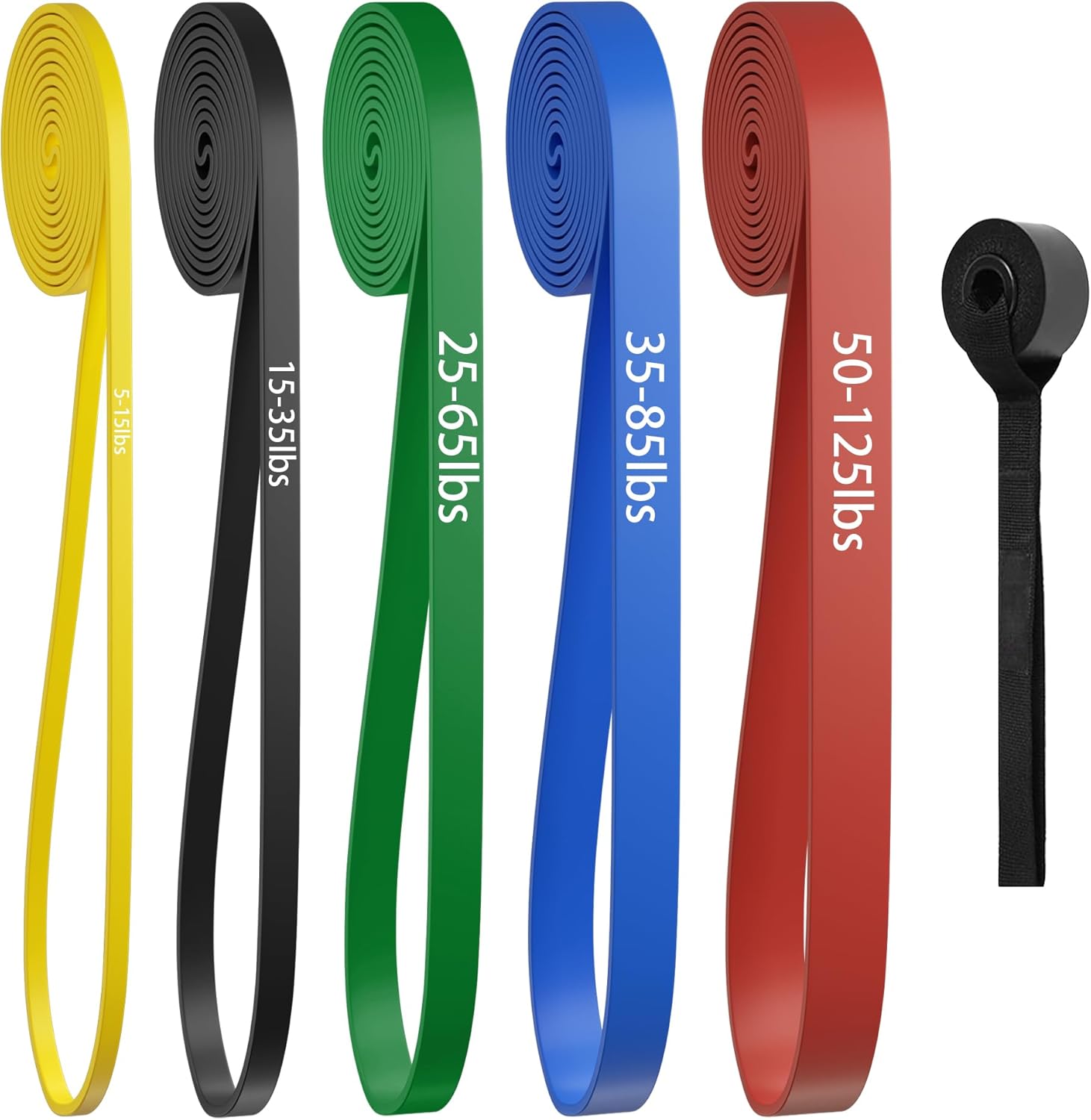 Pull-Up Bands Set for Men & Women – Resistance Bands for Strength Training, Muscle Building, Body Stretching & Physical Therapy