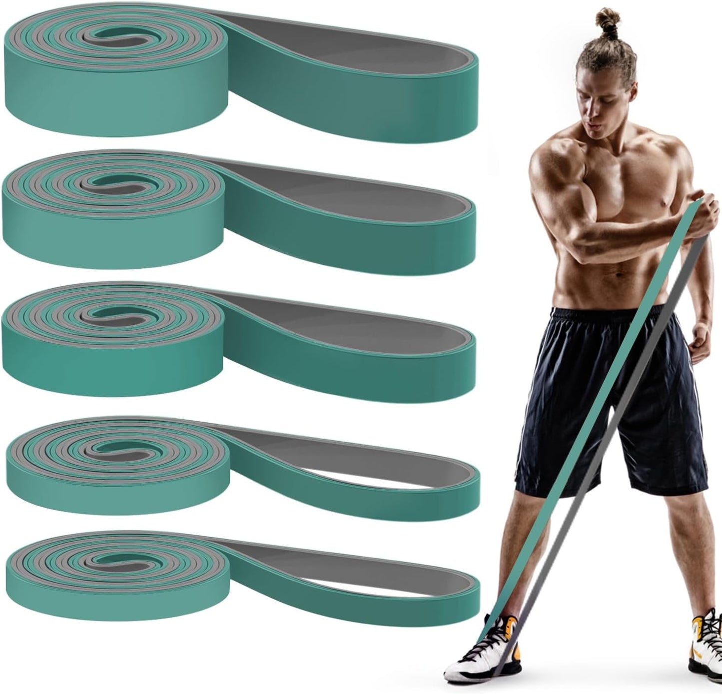 Pull-Up Bands Set for Men & Women – Resistance Bands for Strength Training, Muscle Building, Body Stretching & Physical Therapy