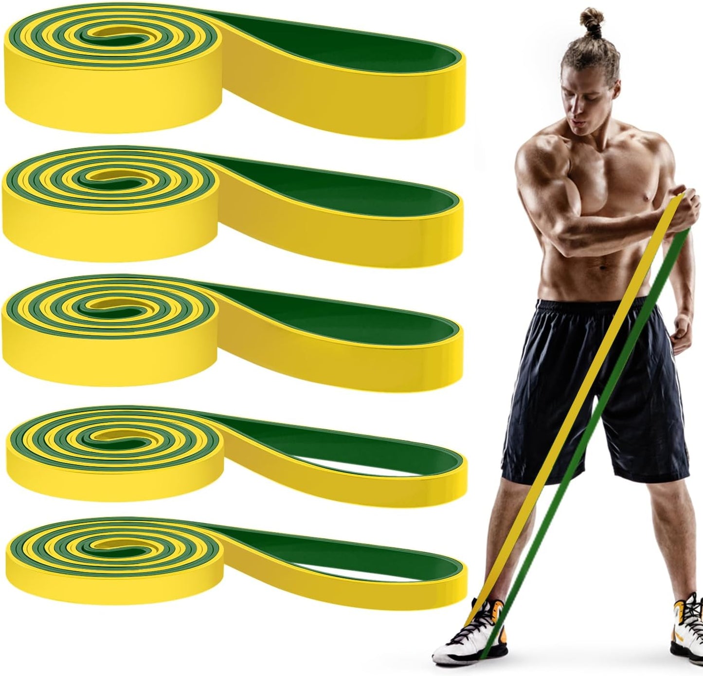Pull-Up Bands Set for Men & Women – Resistance Bands for Strength Training, Muscle Building, Body Stretching & Physical Therapy