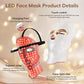 Red Light Therapy Mask for Face,Cordless LED Face Mask Light Therapy,Usb C Rechargeable,Infrared Light Therapy Mask for Home Working Travel Yoga Sleep