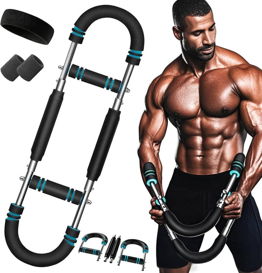 Twister Arm Trainer Pro – Multifunctional 2-in-1 Adjustable Chest Expander & Arm Strength Bar for Full Upper Body Workout