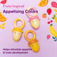 Baby Fruit Feeder Pacifier (2 Pack) – Teething Toy & Weaning Nibbler with Extra Silicone Sacs