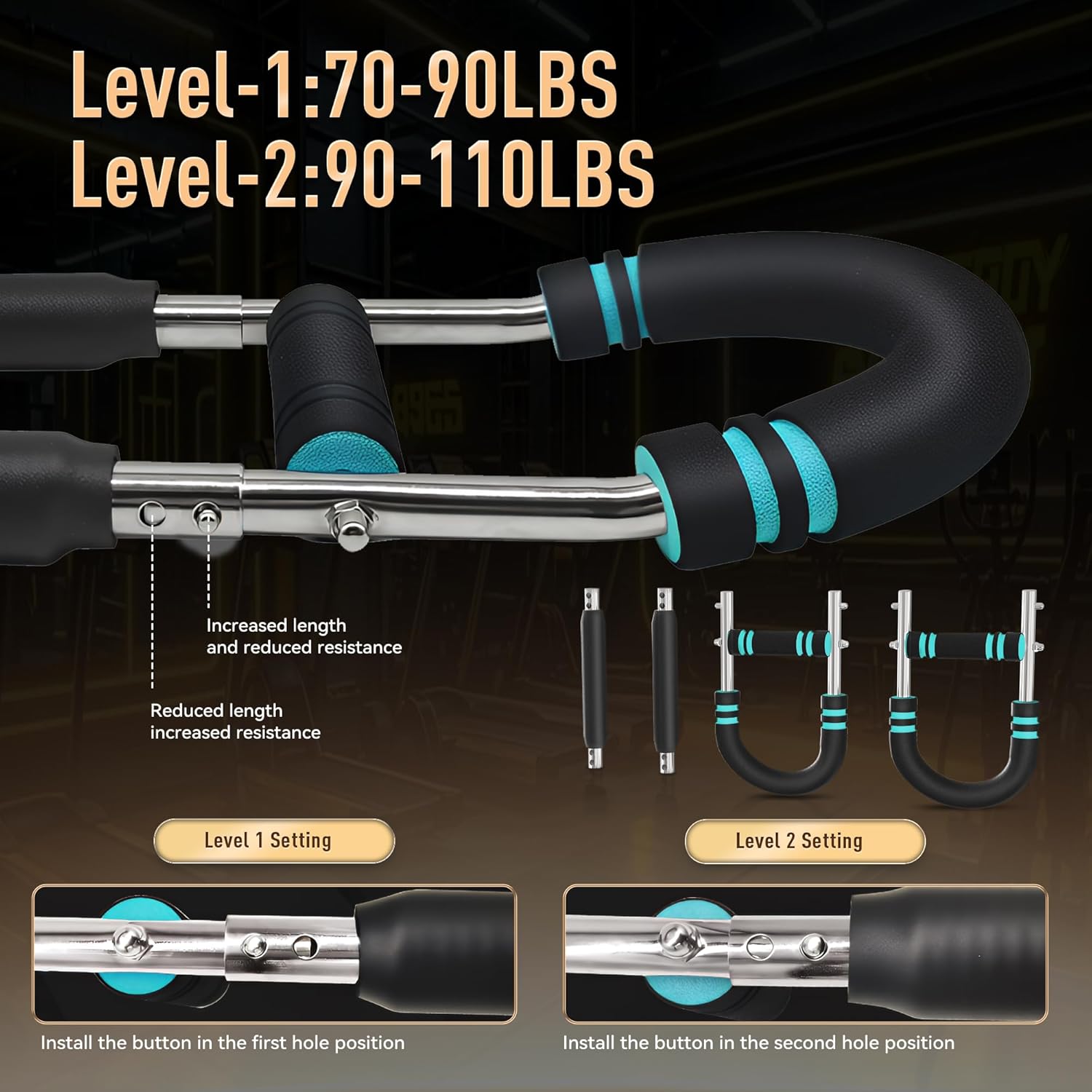 Twister Arm Trainer Pro – Multifunctional 2-in-1 Adjustable Chest Expander & Arm Strength Bar for Full Upper Body Workout