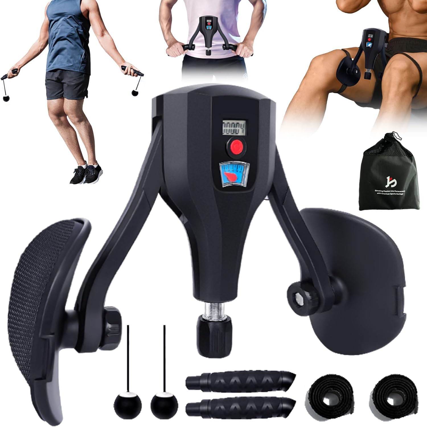 Adjustable Thigh Trainer (0-132 lbs) – Kegel & Pelvic Floor Muscle Exerciser, Inner Thigh & Booty Workout Machine for Women & Men, Home Fitness Equipment