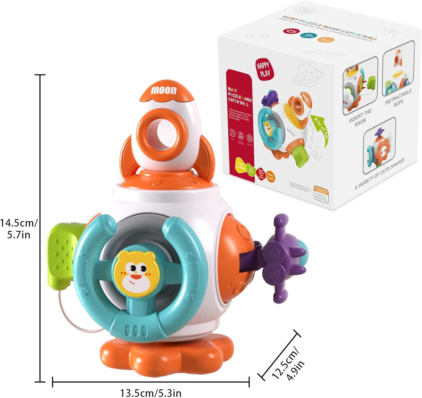 Montessori Sensory Busy Board Cube – Travel Activity Toy for Toddlers 6–36 Months | Educational Gift for Boys & Girls