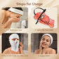 Red Light Therapy Mask for Face,Cordless LED Face Mask Light Therapy,Usb C Rechargeable,Infrared Light Therapy Mask for Home Working Travel Yoga Sleep