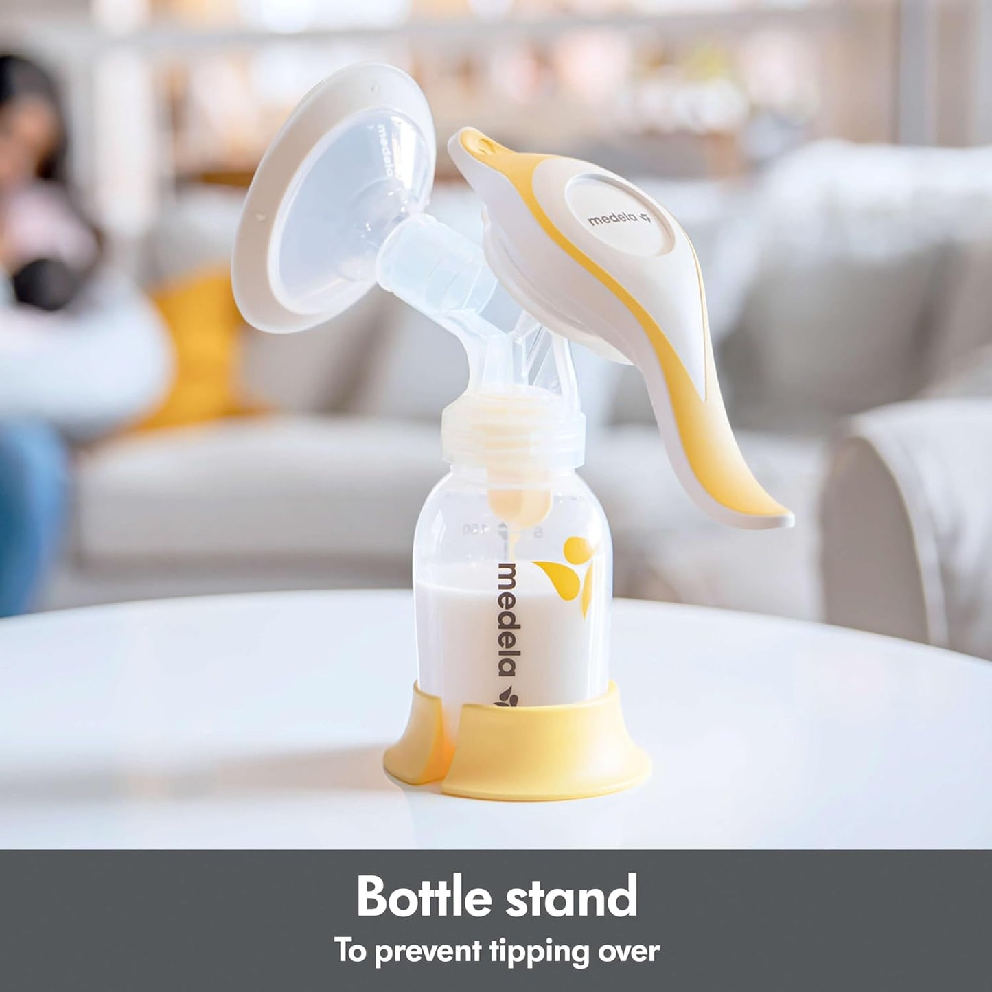 Manual Breast Pump with Soft Flex Shields – Harmony Single-Hand Operation for Comfortable & Efficient Milk Expression