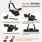 New Ab Roller Wheel with Timer & Knee Mat – Automatic Rebound Abdominal Exercise Wheel with Elbow Support for Core Strength & Abs Workout – For Men & Women