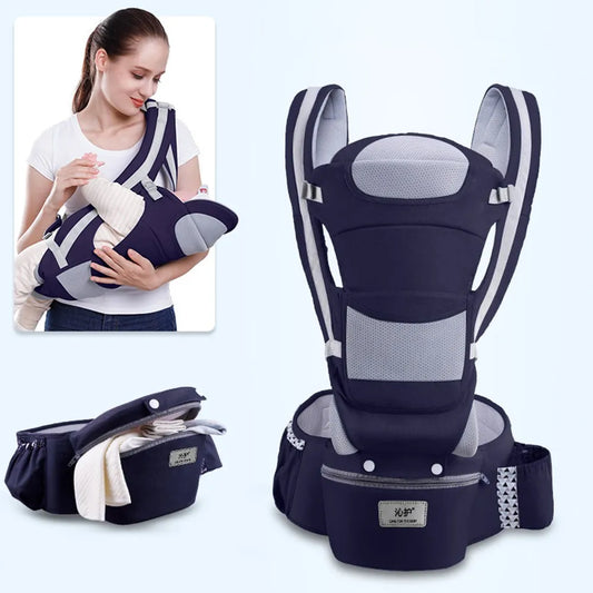 Ergonomic Baby Carrier Backpack with Hip-seat – Comfortable Wrap Sling for Newborns & Toddlers Travel & Everyday Use