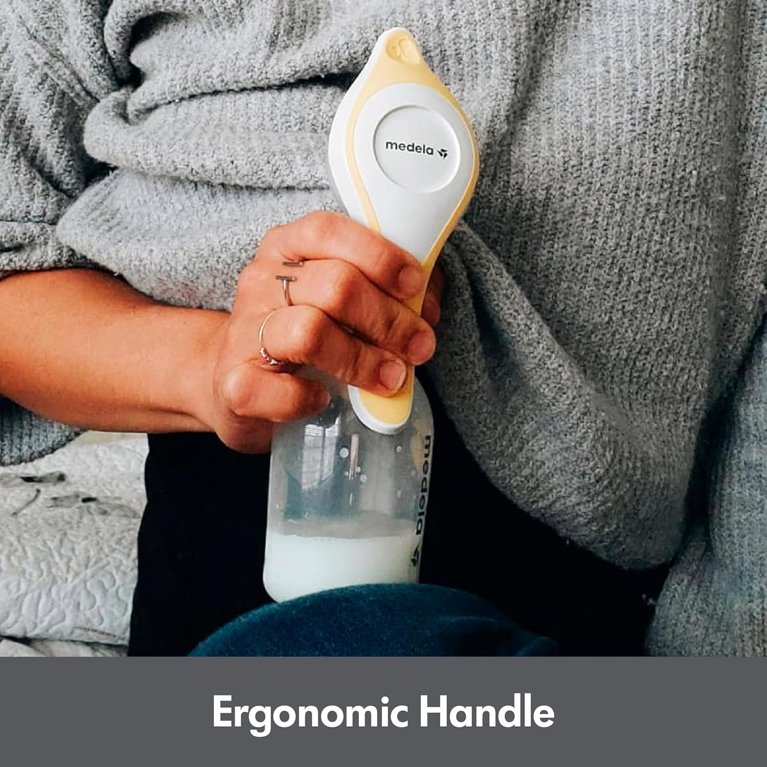 Manual Breast Pump with Soft Flex Shields – Harmony Single-Hand Operation for Comfortable & Efficient Milk Expression