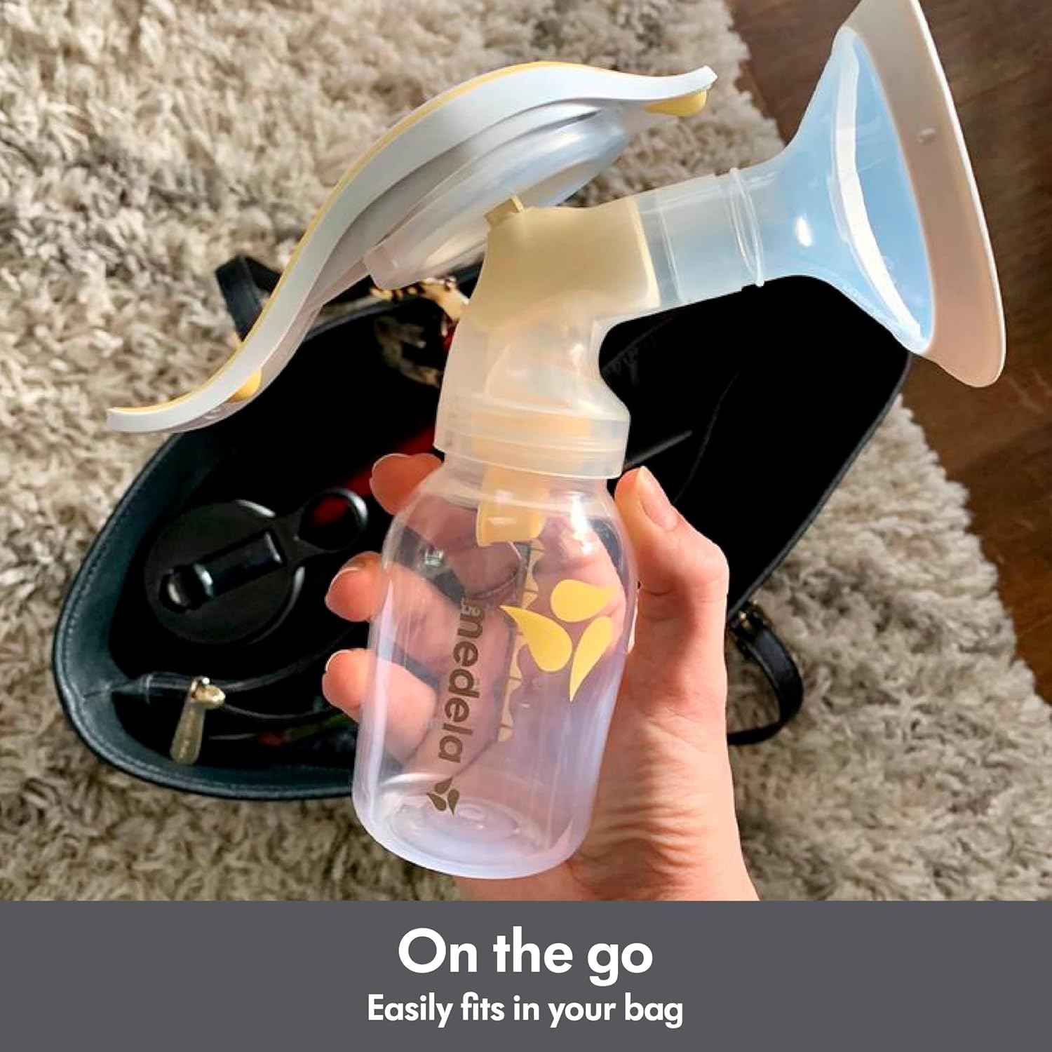 Manual Breast Pump with Soft Flex Shields – Harmony Single-Hand Operation for Comfortable & Efficient Milk Expression