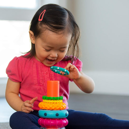 9-Piece Stacking Ring Toy – Colorful STEM Learning & Development Play for Babies 6+ Months