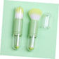Double-Ended Retractable Powder Brush Makeup Brush Set Portable Soft Artificial for Women and Girls
