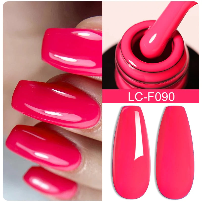 Fluorescent Nail Gel Polish Orange Red Neon Bright Color Summer Series Soak off for Manicure Nail Art UV Gel Varnish