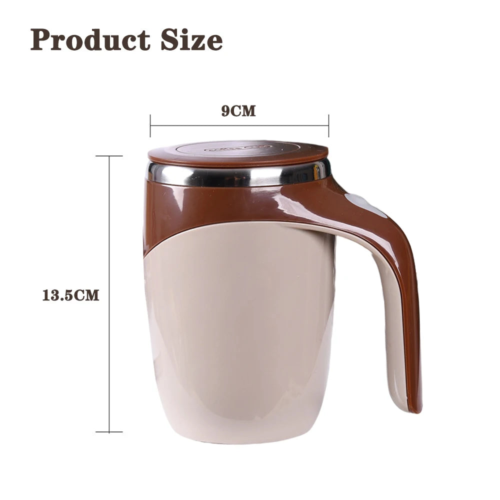 Self Stirring Coffee Mug – Magnetic Auto Stirring Cup | 304 Stainless Steel Electric Mixing Mug for Coffee, Milk, Tea & Hot Drinks