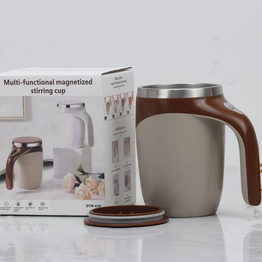 Self Stirring Coffee Mug – Magnetic Auto Stirring Cup | 304 Stainless Steel Electric Mixing Mug for Coffee, Milk, Tea & Hot Drinks