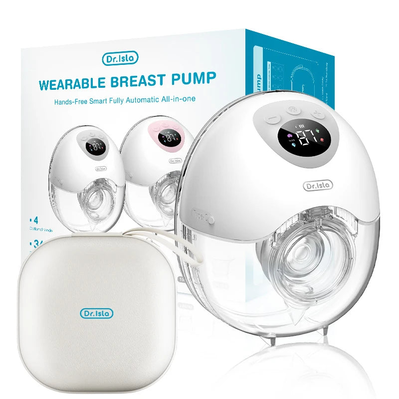 Dr. Isla Wearable Electric Breast Pump EB50E – Hands-Free, 4 Modes, 36 Suction Levels, Quiet Milk Collector with 19/24mm Flanges for Comfortable & Efficient Pumping