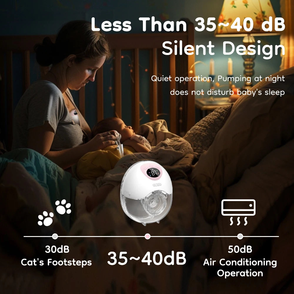 Dr. Isla Wearable Electric Breast Pump EB50E – Hands-Free, 4 Modes, 36 Suction Levels, Quiet Milk Collector with 19/24mm Flanges for Comfortable & Efficient Pumping